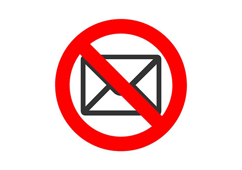 Mail durchgestrichen