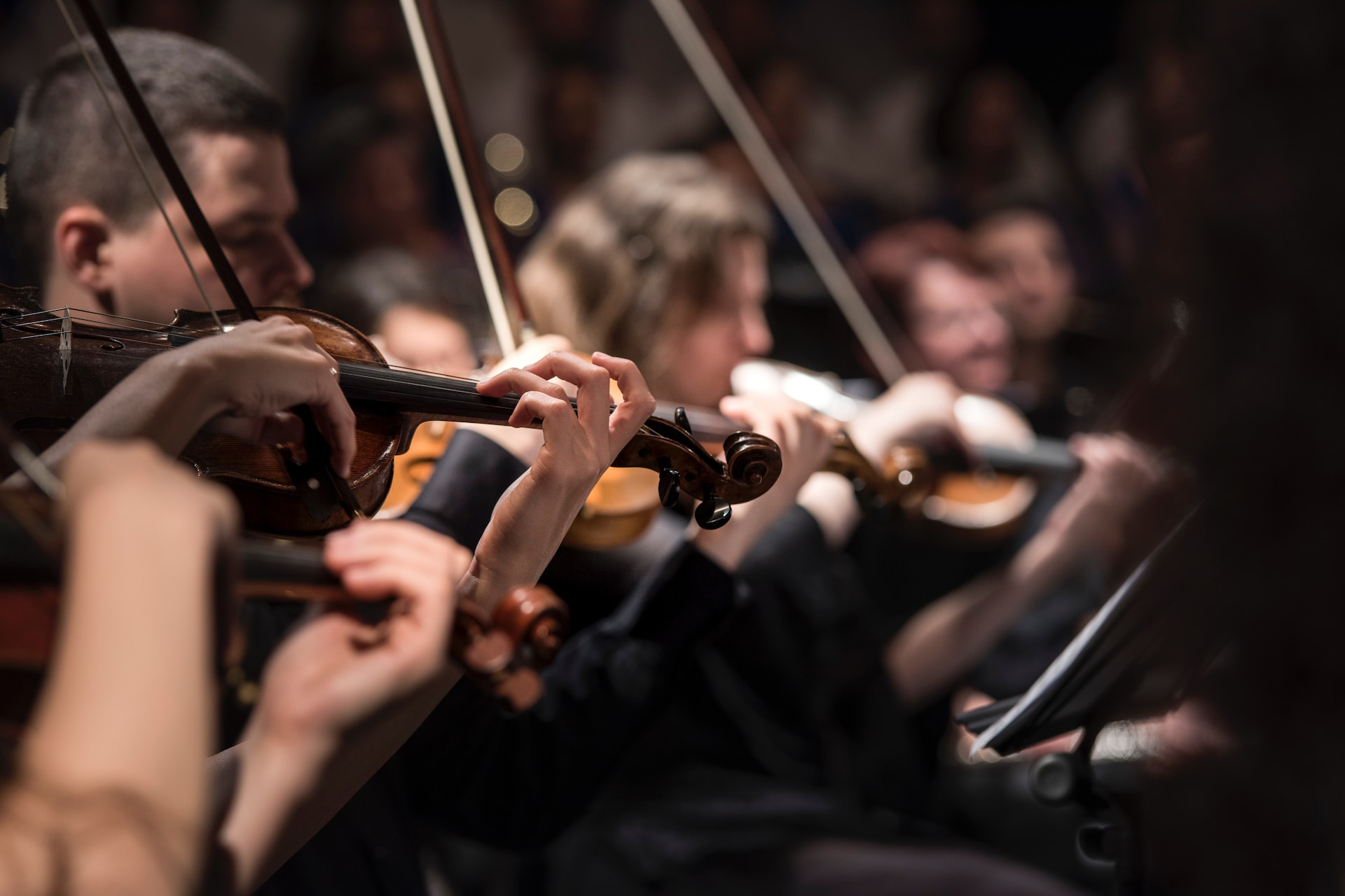 Streichkonzert, Fokus auf Hand an Violine